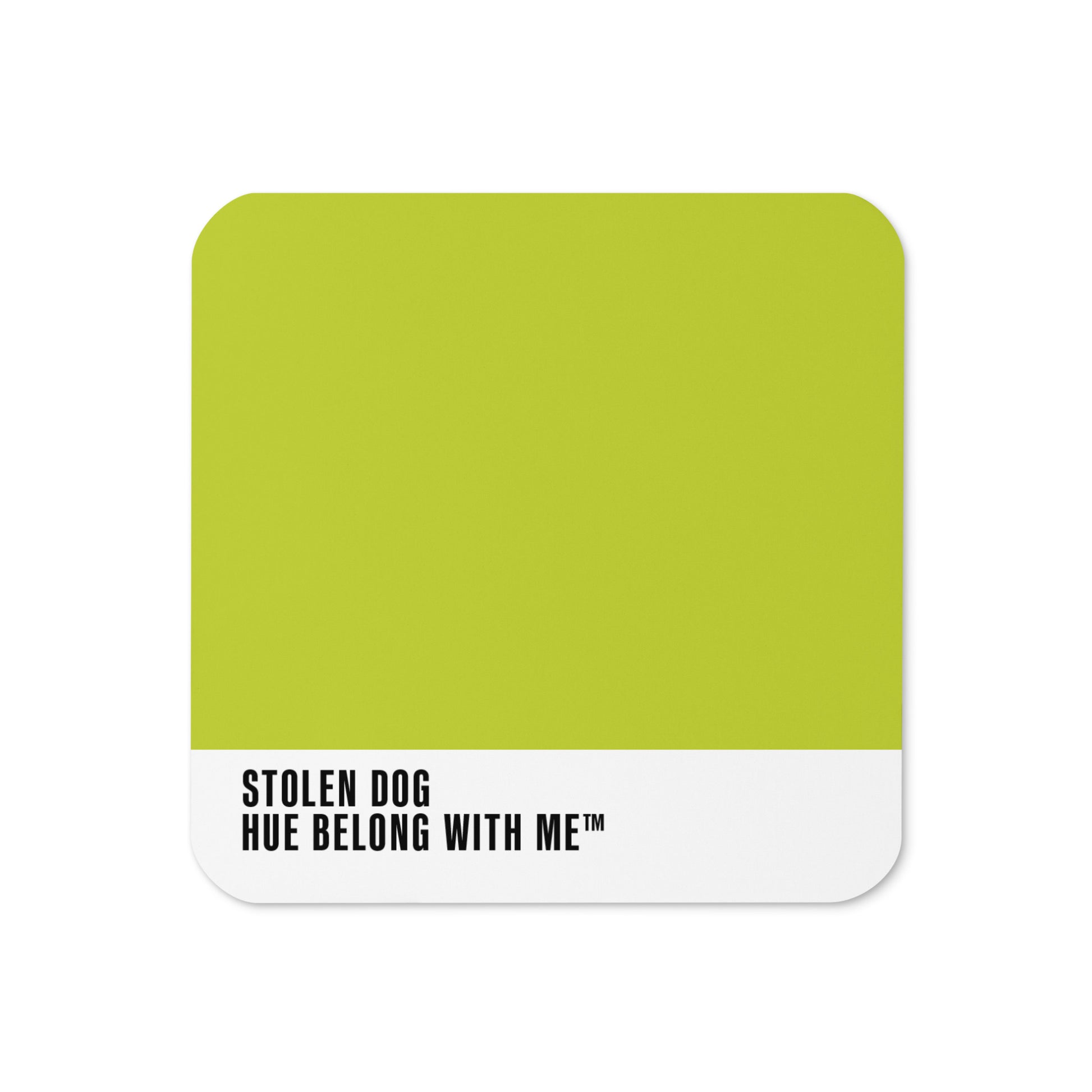 Stolen Dog cork-back coaster with colour-block design — Stolen Dog by Hue Belong With Me