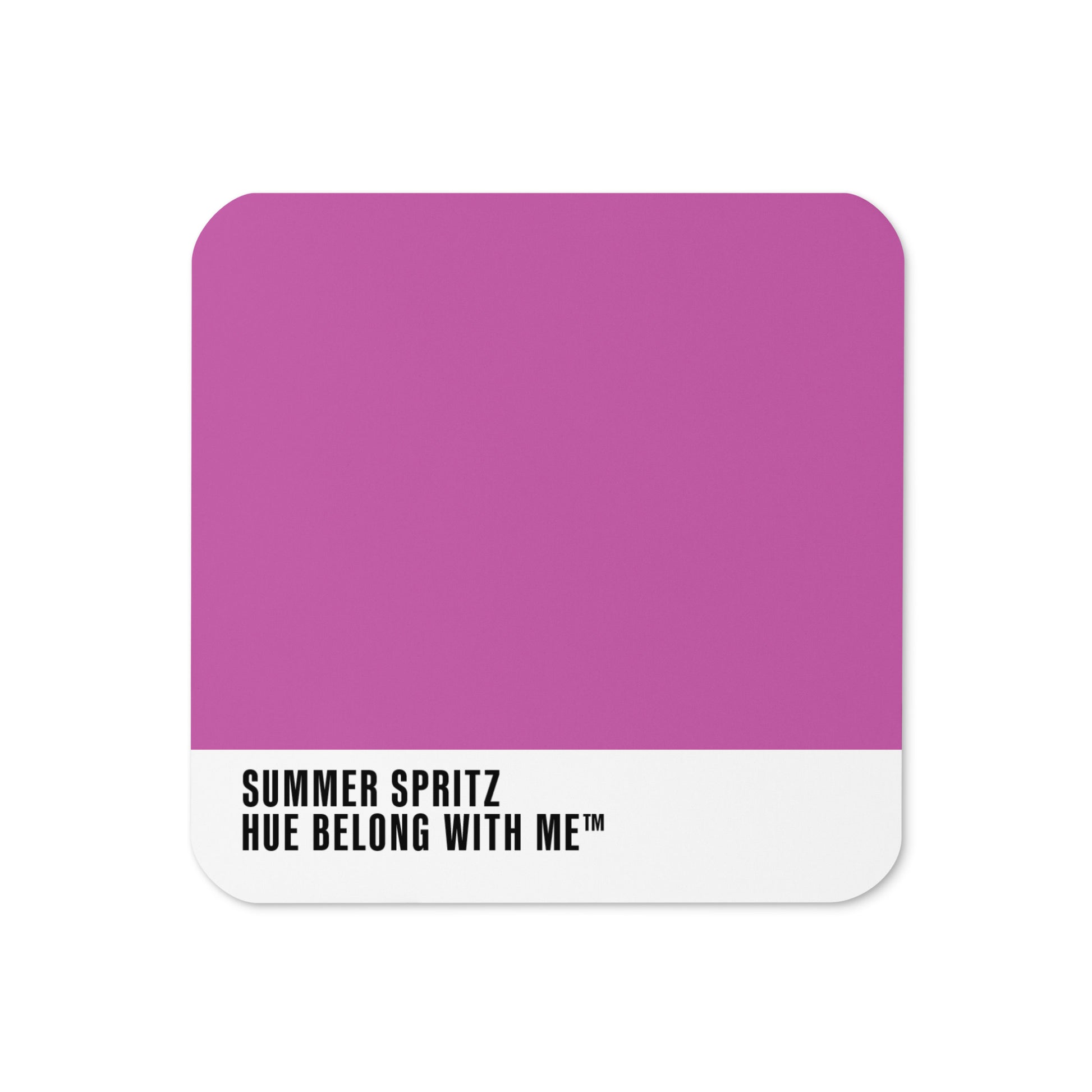 Summer Spritz cork-back coaster with colour-block design — Summer Spritz by Hue Belong With Me